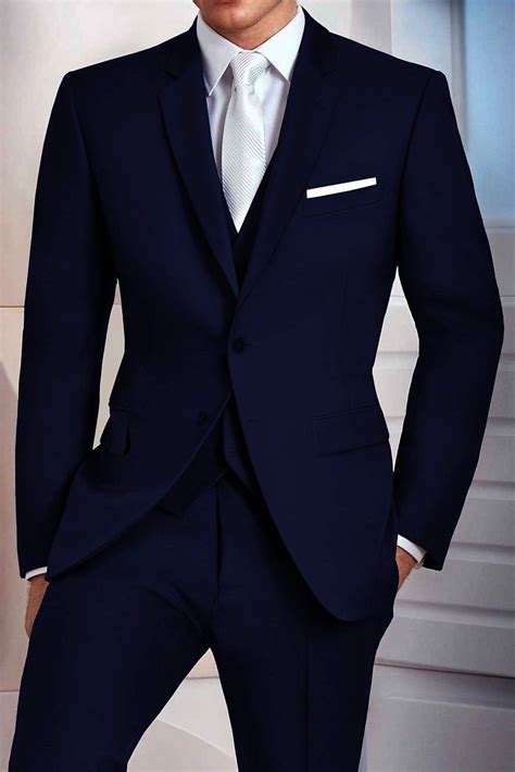 deep blue suit for men.